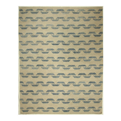 Flatweave Geometric Area Rug in Gray