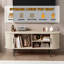 Meuble télé, console télé 47 po avec compartiment de rangement et porte coulissante-804318244-543734067
