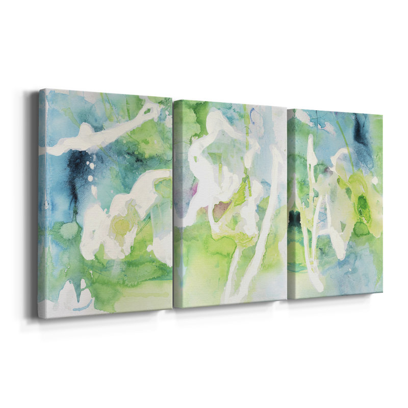 Rising Above I - Toile tendue avec châssis sur mesure - 3 pièces, H 48 po x l 96 po