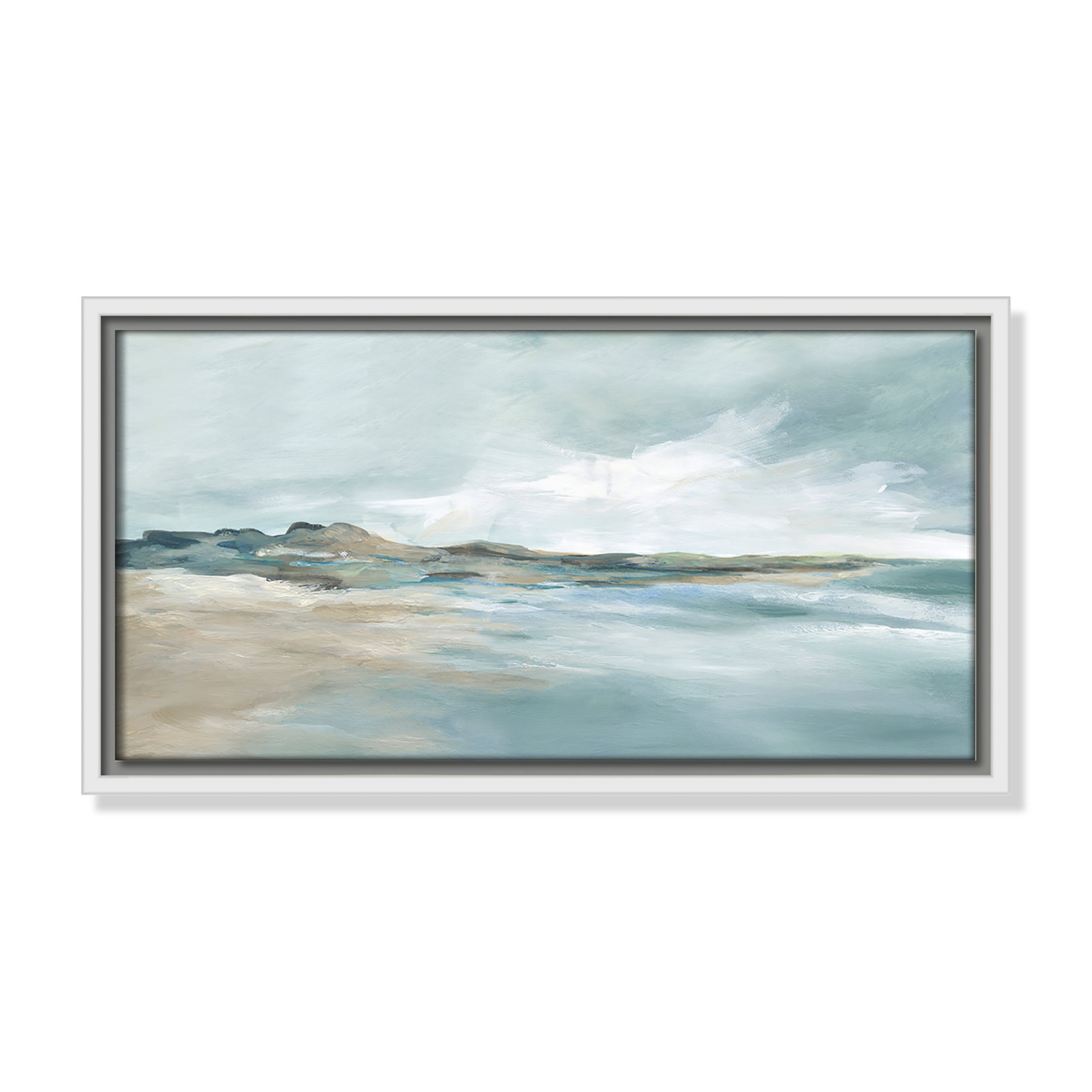 Sandpoint Print by Carol Robinson, 9.5" H x 17.5" W, White