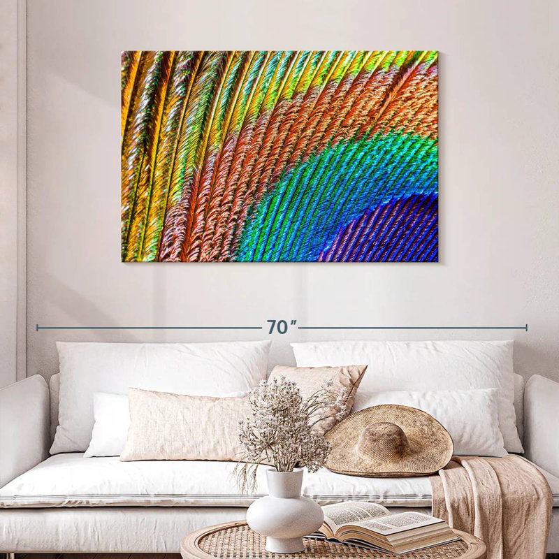 Brampt Abstract Peacock Feather, 30" H x 45" W