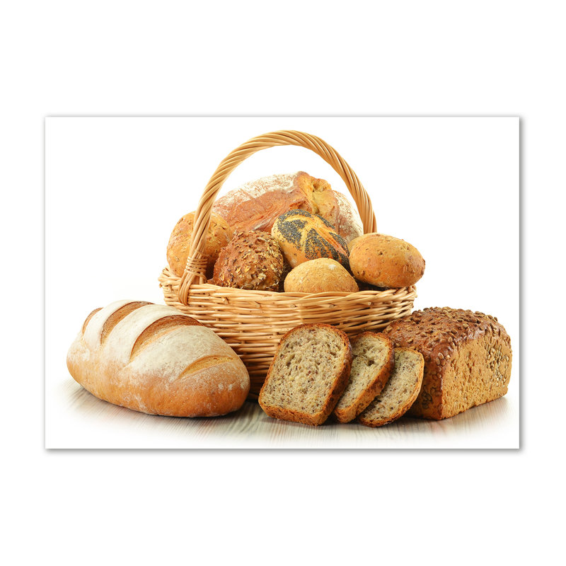 Bread In A Basket - Wrapped Canvas Print