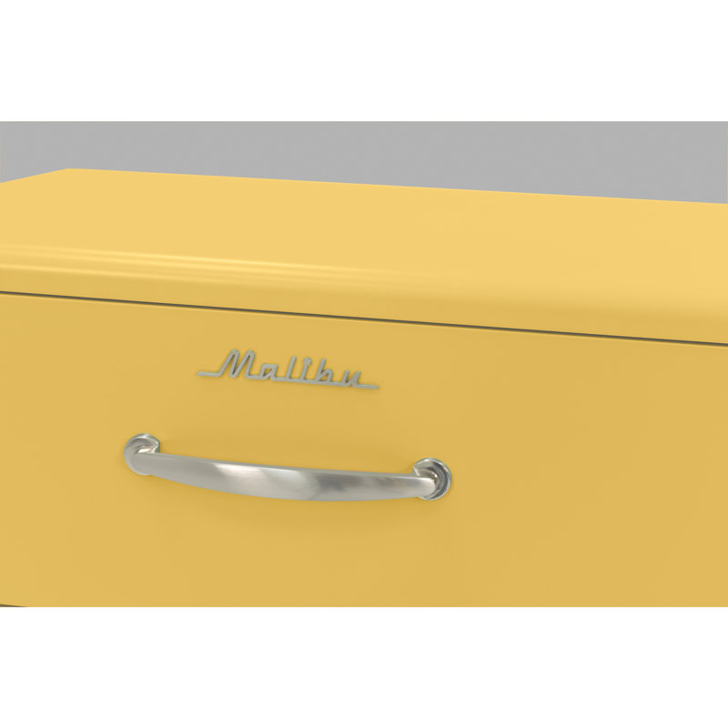 Commode 4 tiroirs Malibu, Jaune