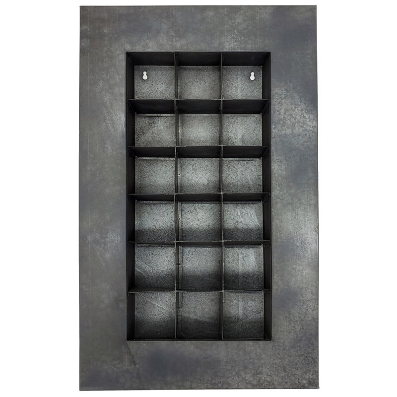 Willamette Metal Wall Planter, Black Zinc, 28.5" H x 14.2" W x 3.63" D
