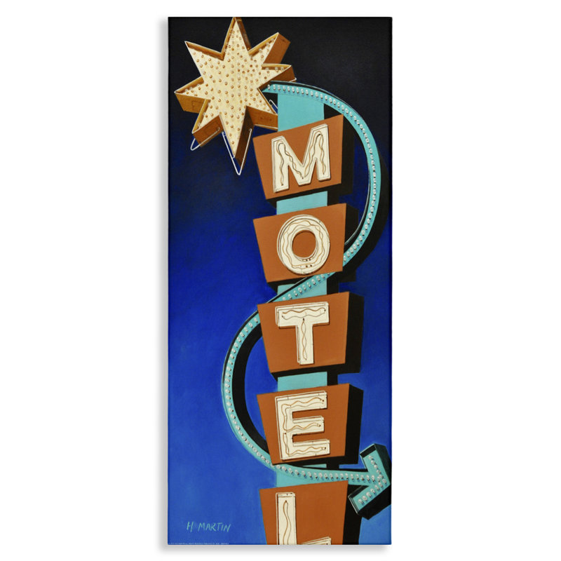 Toile rétro de style hôtel, conçue par Heidi Martin, H 24 po x l 10 po