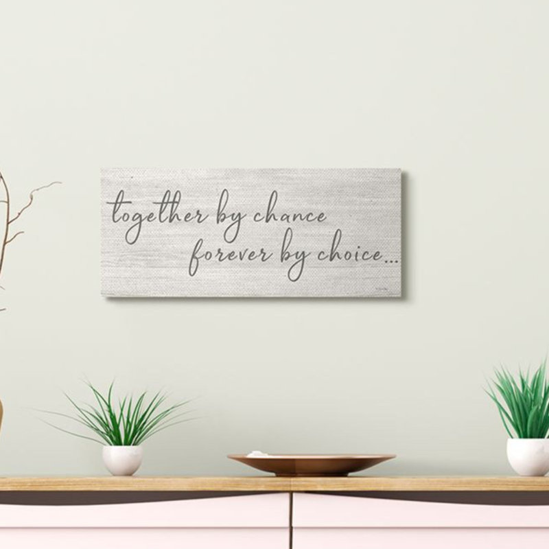 «Together» par Chance Rustic Romantic Expression par Susie Boyer - impression d'art textuel, Toile tendue, H 24 po x l 10 po