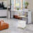 Utility Cart with Hair Dryer Holder and Locking Wheels, Metal Frame