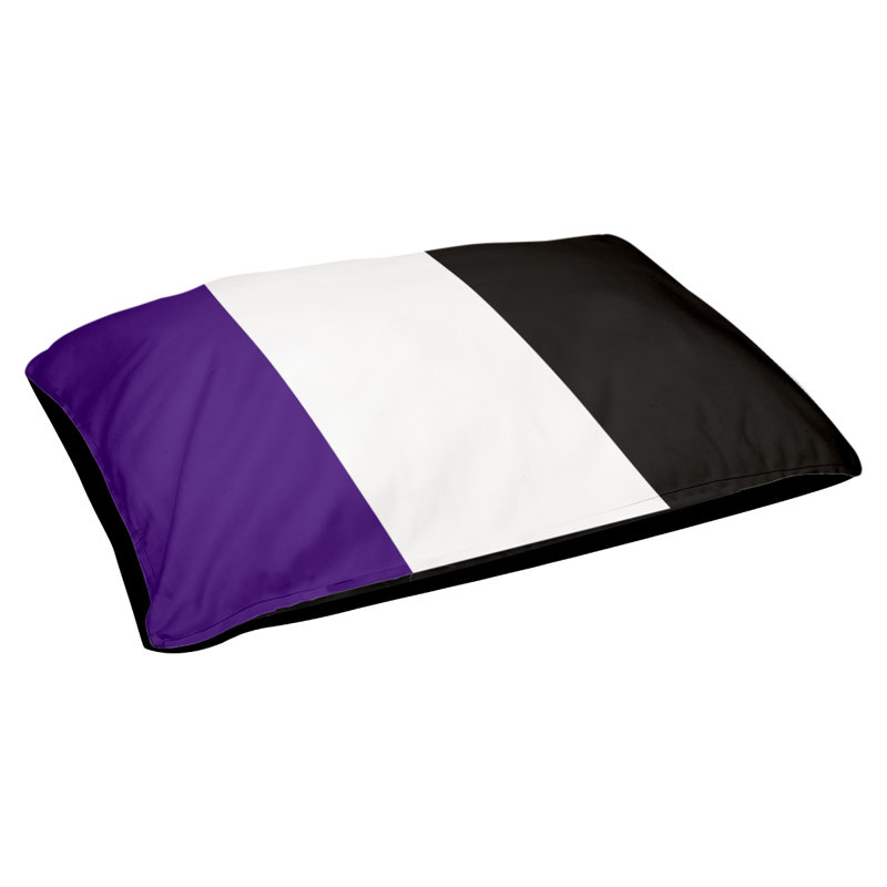 Coussin Golden State, Grand (l 40 po x P 30 po x H 14 po), Purple/White/Black