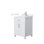 Meuble-lavabo simple autoportant 24 po avec plateau en quartz Beckett
