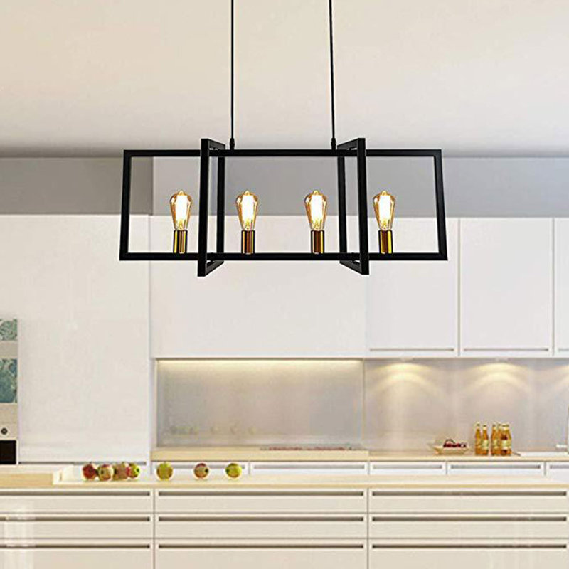 Modern 4 - Light Dimmable Kitchen Island Chandelier Pendant Light