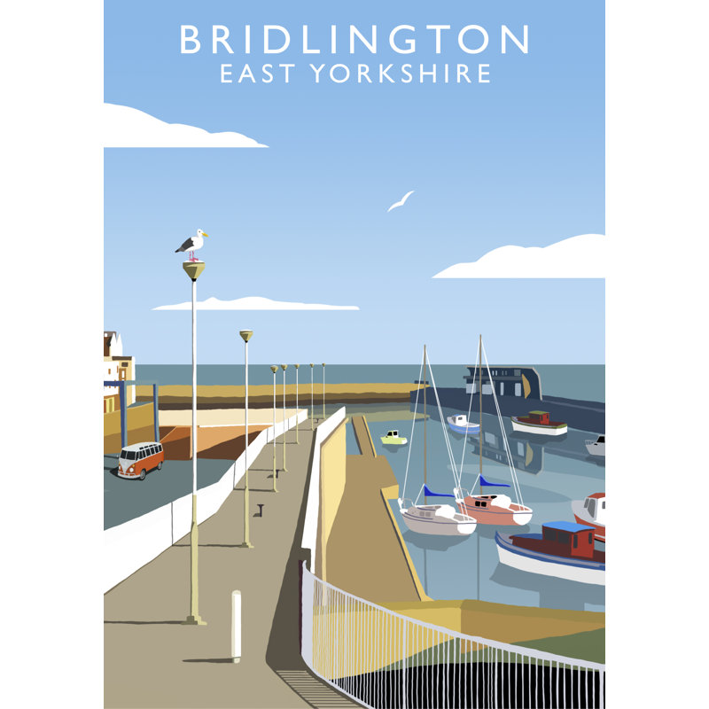 Bridlington by Richard O'Neil - Print, 43.5 cm H x 33.5 cm W x 2.2 cm D, Black Wood Frame