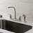 Kingston Brass Serena Two-Handle 4-Hole 8" Centerset Kitchen Faucet with Plastic Side Sprayer-70851027