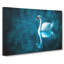 White Swan On A Blue Lake - Wrapped Canvas Painting-56659130