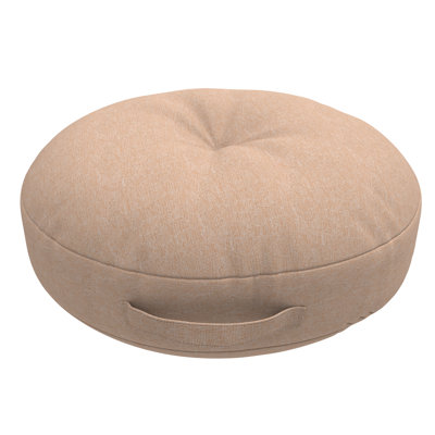 Coussin intérieur / extérieur, housse de coussin ronde de 22 pouces avec insert
