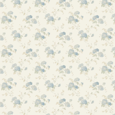 Le papier peint lavable pour planches 20,5 po x 33 pi Plano Mini Hydrangea Trail couvre environ 56 pieds carrés