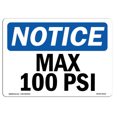 Enseigne Max 100 PSI