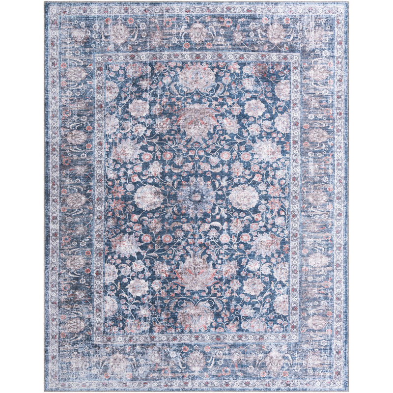 Tapis Samarth Thorine, Bleu, Rectangle 7 pi 10 po x 10 pi