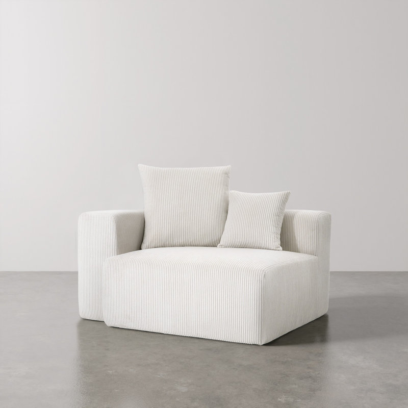 Upholstered Armchair, Beige