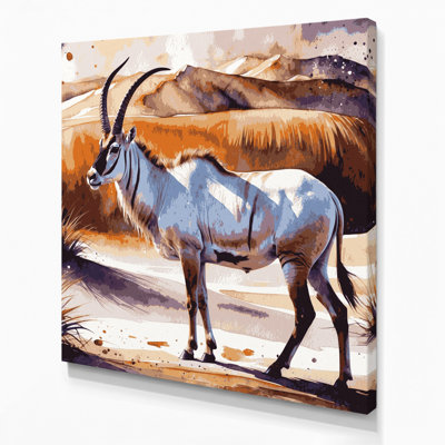 Art animalier sur toile, Oryx sauvage, faune