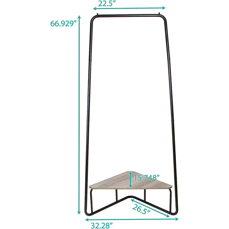 Mani 32.28'' Clothing Rack, White