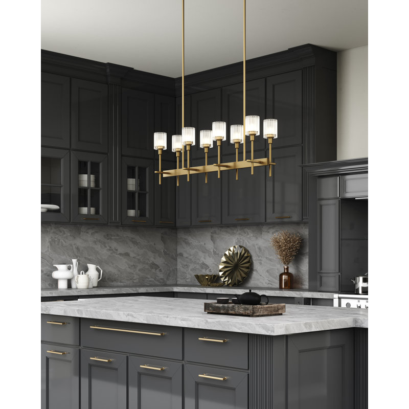 Salita 8 - Light Pendant, Clear Crystal, Urban Bronze