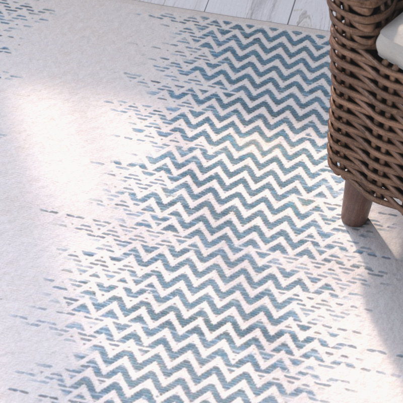 Tapis en coton tissé à la main Fort Calhoun, Rectangle 4 pi x 6 pi