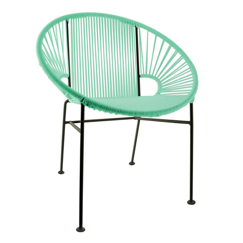 Chaise de salle à manger Concha, Noir, Écume de mer