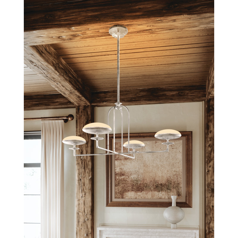 Troy Lighting Pacific 7.75 inch wide 2 Light Integrated LED Linear in Warm Silver Leaf, 14.25" H x 27.25" W x 27.25" D