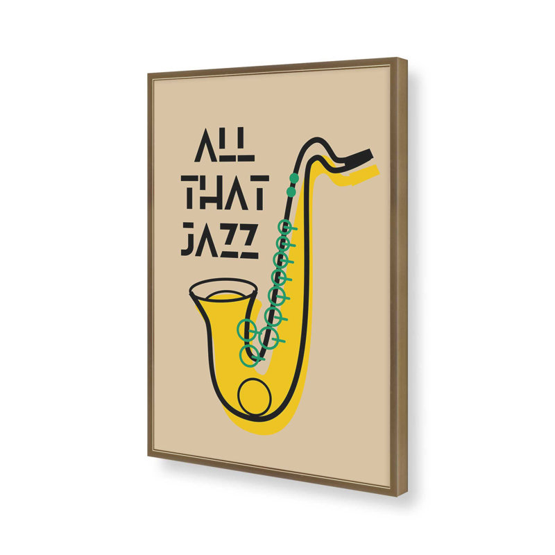 All That Jazz Print, H 15,25 po x l 12,25 po, Or brossé