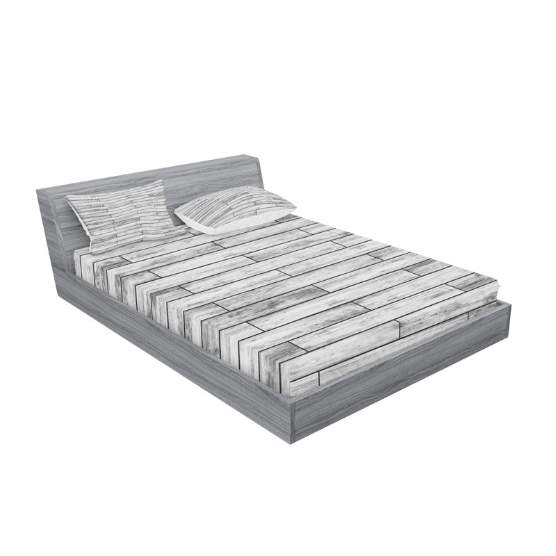 Drap-housse et coussin décoratif Ambesonne Rustic Home, gris taupe