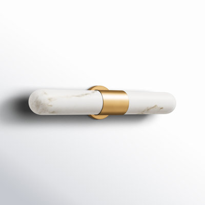 2 Light Alabaster Dimmable LED Bath Bar