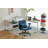 Modern Linen Blue Criss Cross Armrest Office Chair - Comfortable And Stylish For Home And Workspace