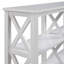 Console, table d'entrée, table de vestibule avec espaces de rangement ouverts à 3 niveaux et pieds en «X»-640890739