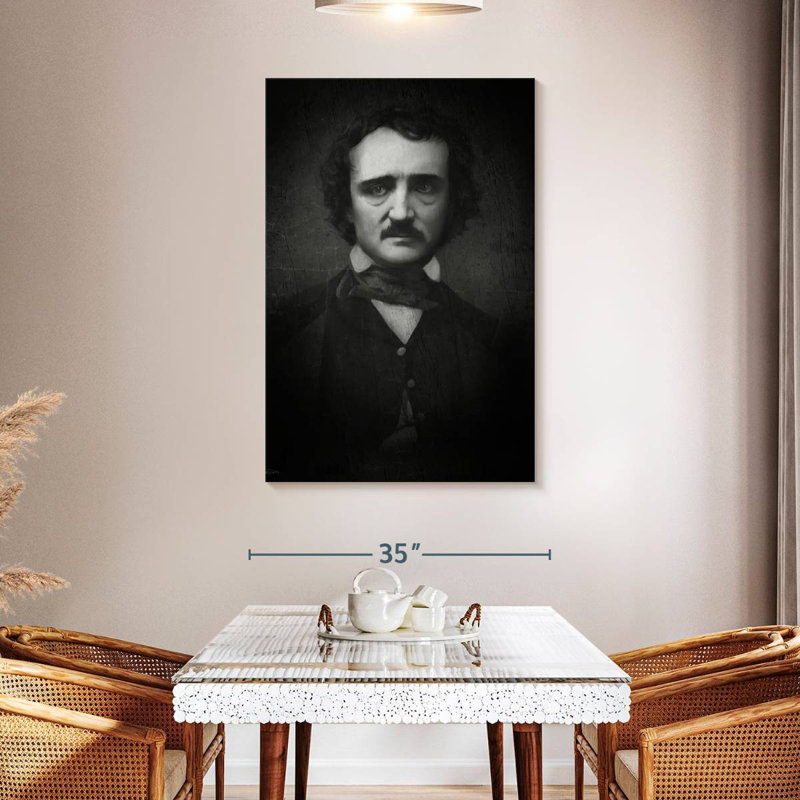 Leisha Classic Edgar Allan Poe Portrait, 12" H x 8" W