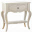Table de chevet 1 tiroir avec tablette Pearl White