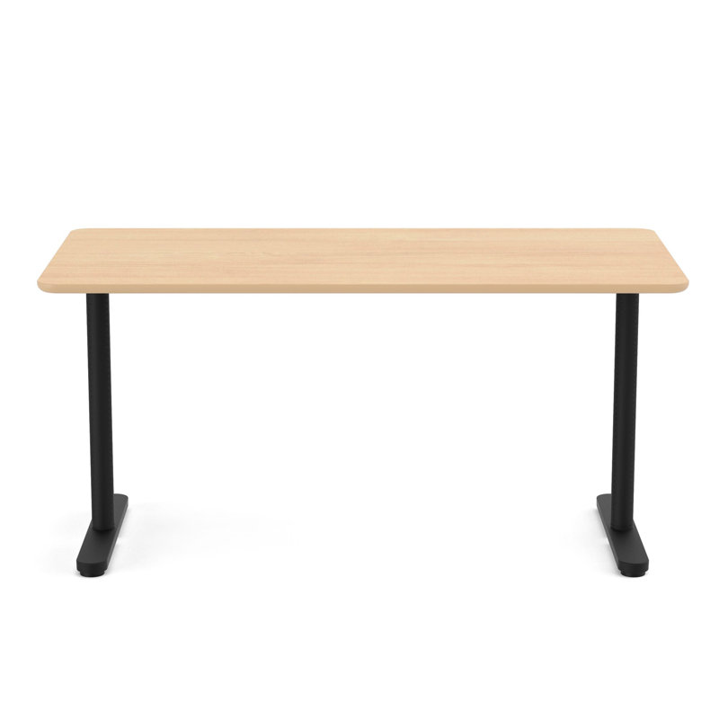 Bureau à hauteur fixe Raise, H 29 po x l 60 po x P 30 po, Naturel/noir