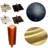 33''Modern Luxe Square Dining Table Collection with Walnut Base and Gold Accents — Available in Obsidian Glass, Polar Vein, Earthstone, and Midnight Grid Finishes-1536138402