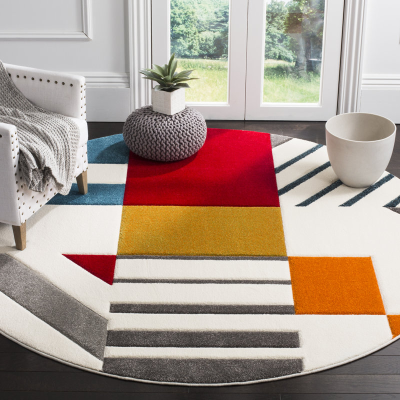 Garima Performance Geometric Rug, Round 10'