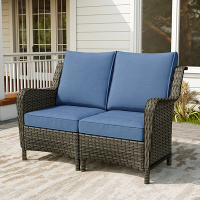 Mapleview 2-Person Outdoor Seating Group With Cushions by Winston Porter