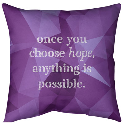 Coussin de sol pierres précieuses choisissez Hope