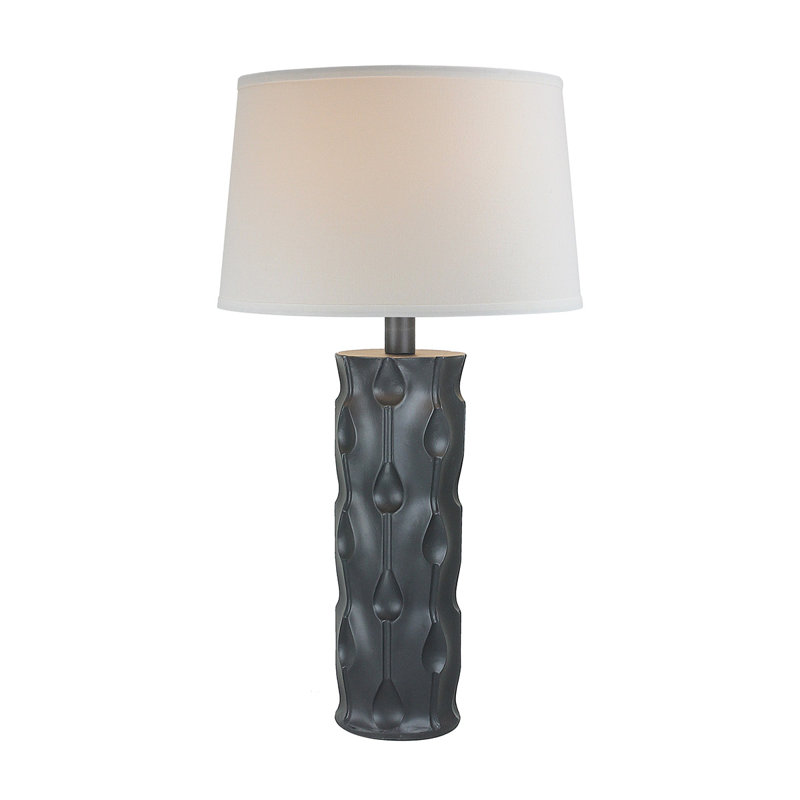 Lampe de table Khamare Alabaster, Noir