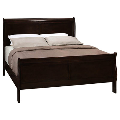 Cappuccino Queen Bed, Classic Style, Enhances Bedroom Ambiance, Wood Material Bed In Finish, Modern Look, Asian Hardwood &