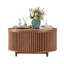 Table basse ronde de 31,5 po, table basse à plateau relevable cannelé avec grand rangement, petite table centrale moderne Mid-Century pour le salon-331112253