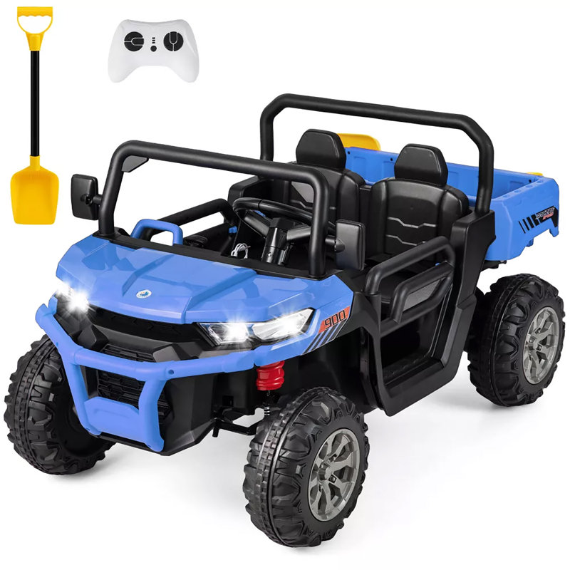 Homdox 24V 2 Seater All-Terrain Vehicles Battery Powered Ride on Toy with Remote Control, Blue