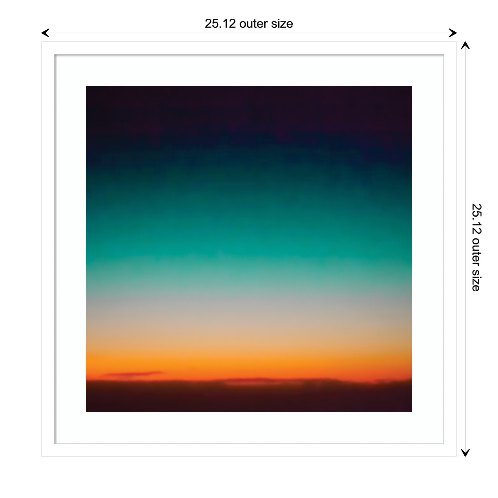 Sunrise Flying by Caroline Mint, White, 25.25" H x 25.25" W x 0.88" D