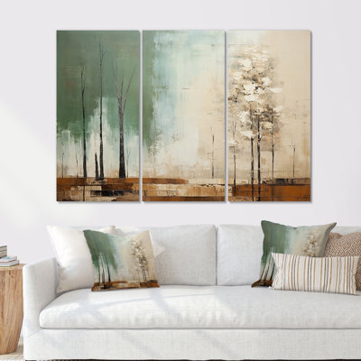 Green Beige Wild Essence Collage II - Tachism Wall Art