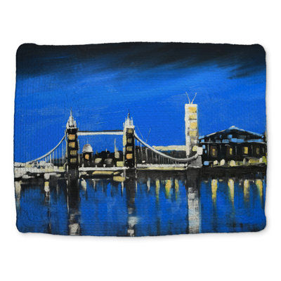 Napperon Blue Skyline of London | Chambre à coucher City Decor
