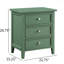 Table de chevet 3 tiroirs Vintage Green-1628905216