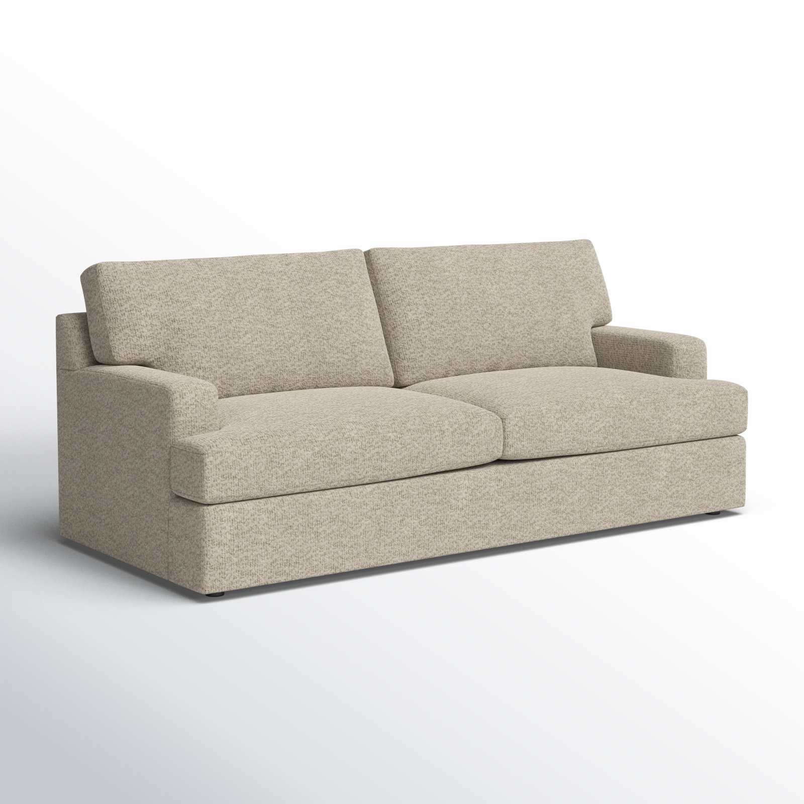 Cleo 84" Upholstered Custom Sleeper Sofa, Davis Chateau Gray Bouclé