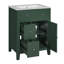 Meuble-lavabo moderne 24 po avec lavabo en céramique - Armoire de rangement à 2 tiroirs avec portes à fermeture en douceur-116550230